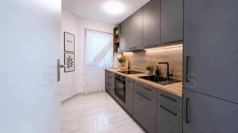 Living with a dreamlike view over Lake Lucerne - Exclusive 3-room apartment with free kitchen design (5)