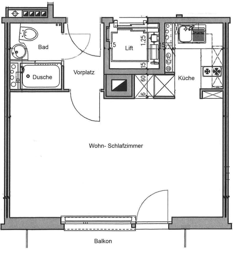 Wohnung mit Balkon direkt am Bahnhof (5)