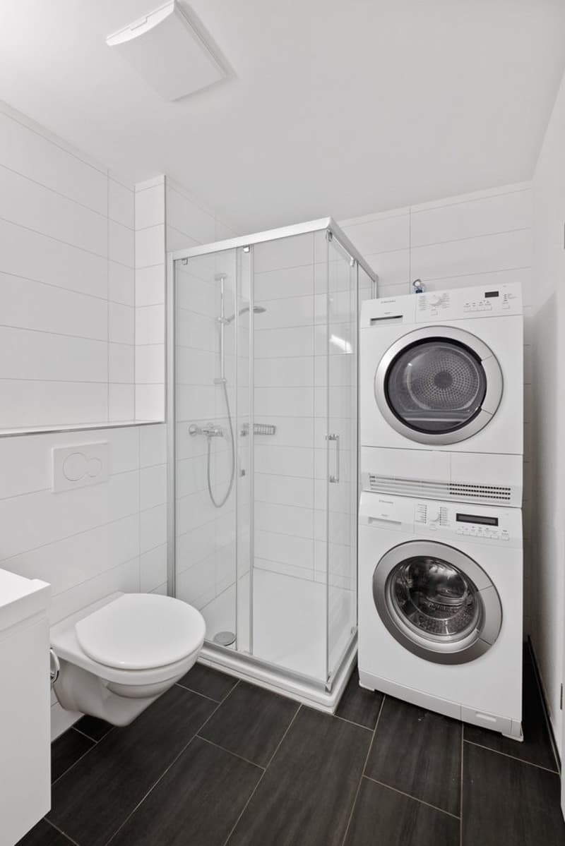 WC/Dusche mit Waschturm