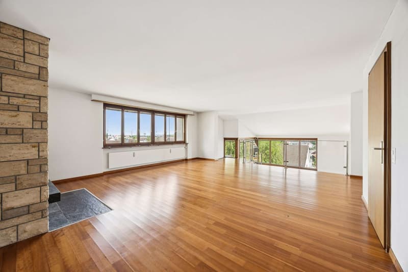 Wohnzimmer mit Cheminée