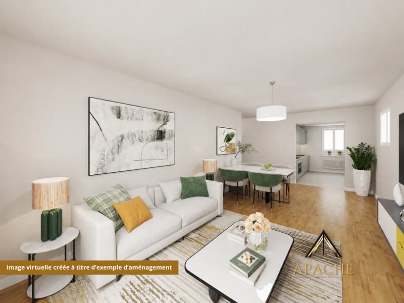 Appartement de 3.5 pièces avec balcon et vue imprenable en position dominante (1)