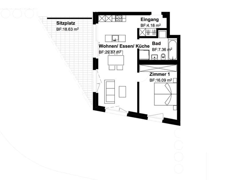 Grundriss Whg. 0.4