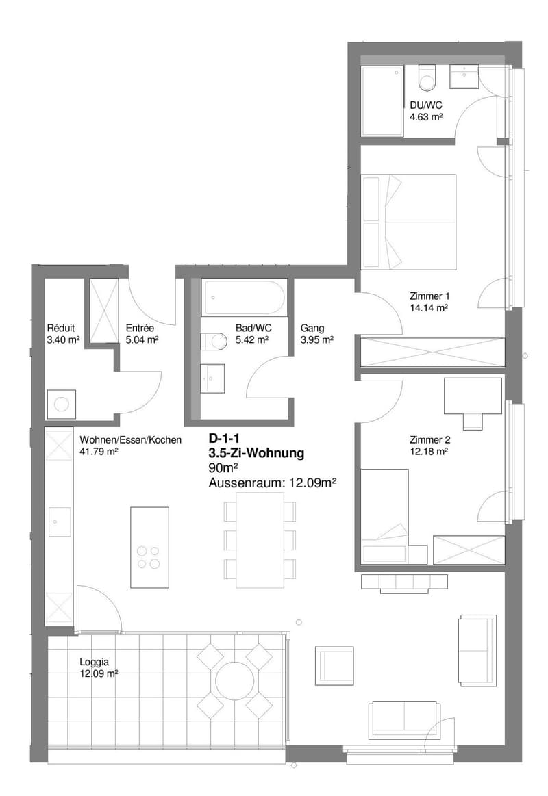 3.5-Zimmer Wohnung in Frick - ruhig & sonnig (12)