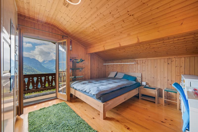 Proche de Gryon - Panorama d'exception sur le Muveran et Dents-du-Midi Chalet spacieux sans nuisance avec 2.5 pces indépendant (11)