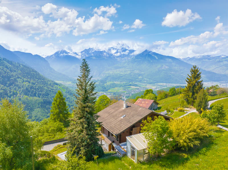 Proche de Gryon - Panorama d'exception sur le Muveran et Dents-du-Midi Chalet spacieux sans nuisance avec 2.5 pces indépendant (2)