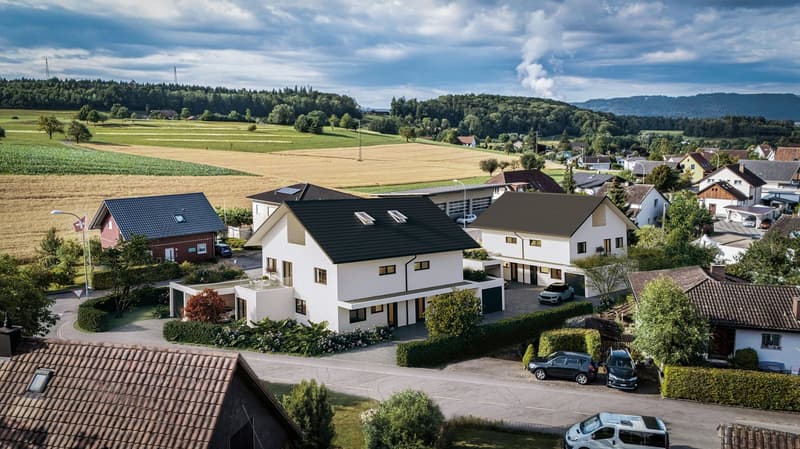 5.5-Zimmer-Doppeleinfamilienhäuser «Wolfacker» – Neubau in Stüsslingen, 4 Einheiten verfügbar (1)