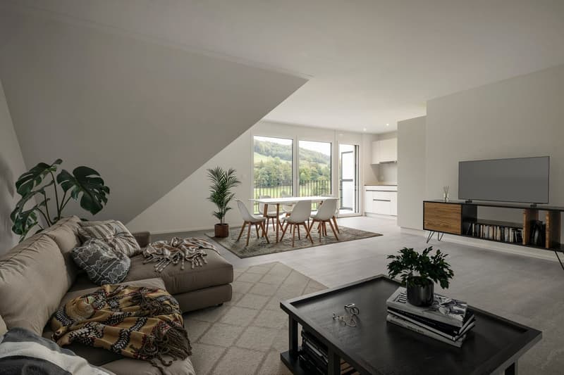 Ihr neues Zuhause in Bottenwil: 4.5-Zimmer-Maisonette mit Loggia und Weitblick ins Grüne (2)