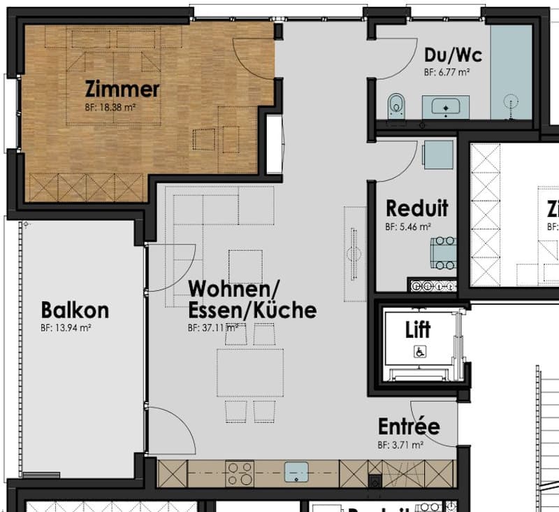 Newly built apartment in the "Zentrum" project Boswil – available end of 2026 (8)