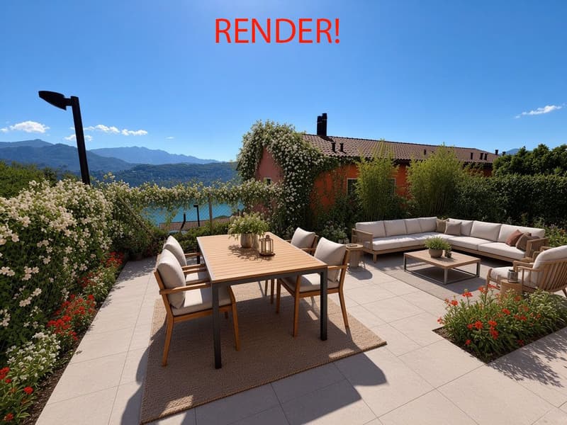 Vernate – 3,5-Zimmer-Wohnung mit privatem Garten und Seeblick (3)