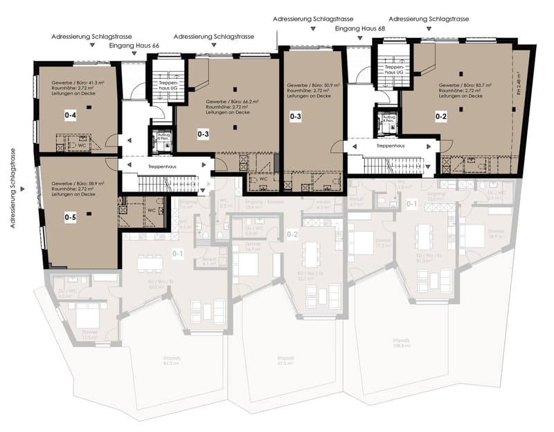 Living room, kitchen, 4 bedrooms, 3 bathrooms, terrace, entrance hall