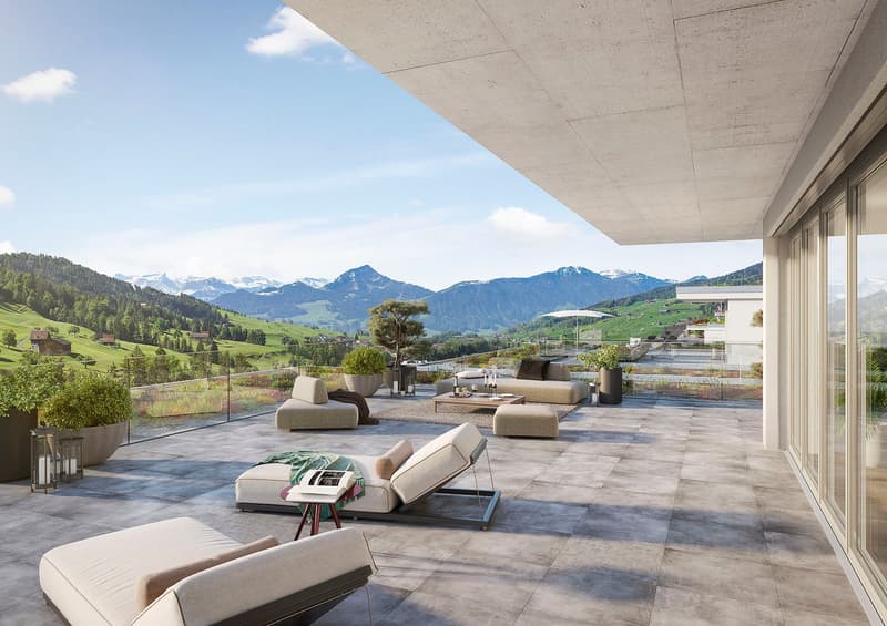 Exklusive 5.5-Zimmer-Terrassenwohnung mit Bergblick in Sattel (9)