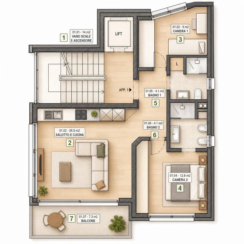 VIGANELLO – MODERNI APPARTAMENTI 3.5 LOCALI IN AFFITTO (16)