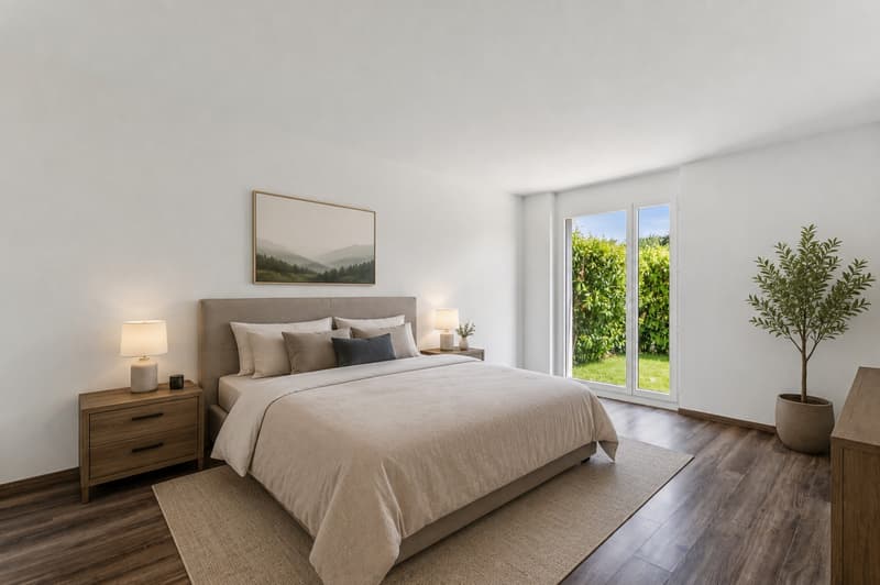 Wohnung 4,5 Zimmer, Terrasse, eigenem Garten und Bahnhof in wenigen Metern (7)