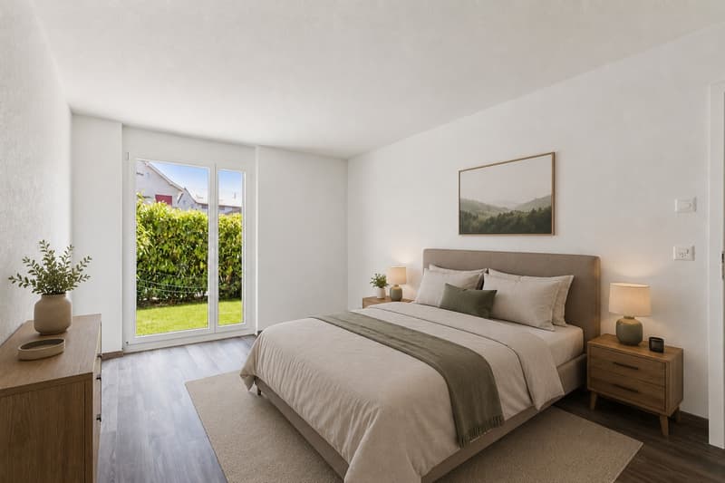 Wohnung 4,5 Zimmer, Terrasse, eigenem Garten und Bahnhof in wenigen Metern (5)