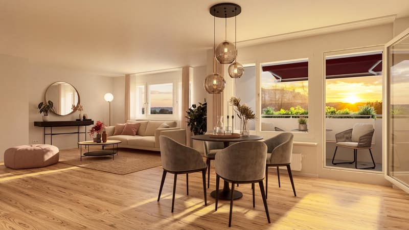 3.5 Zimmerwohnung in Oberwil - Urban wohnen, natürlich leben (1)