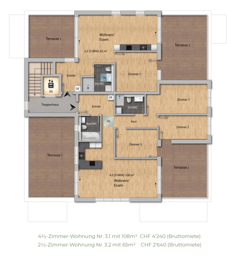 Grundrissplan 1. Obergeschoss