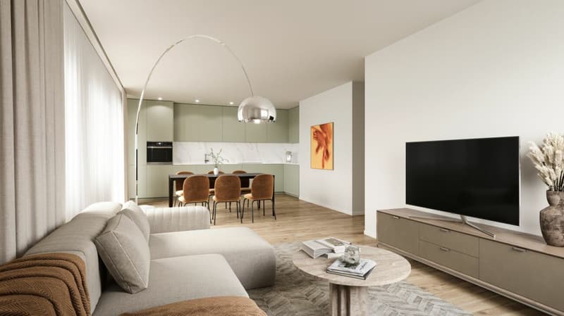 Stilvolle 2.5-Zimmer-Neubauwohnung mitten im Grünen (2)