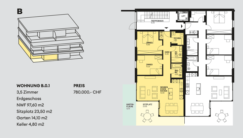 Modern garden apartment with 23.5 m² seating area and private garden (12)