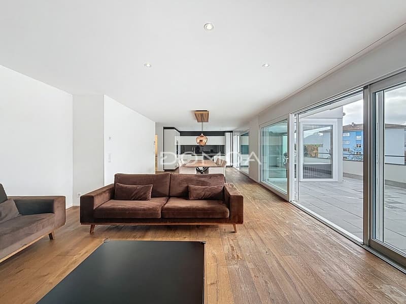 Contemporary attic 4.5 rooms, 162 m2 with panoramic view of the Moléson and winter garden (4)