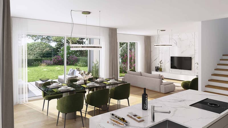 Projet contemporain  Lot B dans un ensemble de deux villas mitoyennes (3)