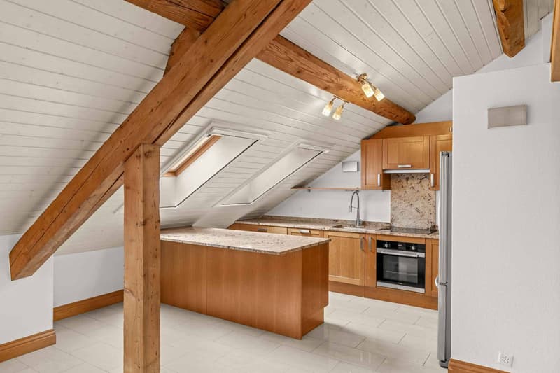 Character apartment under the roofs of Meyrin center (8)
