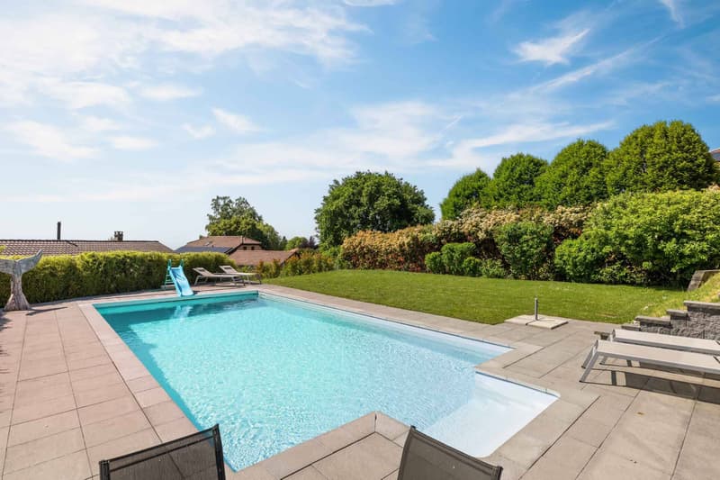 Modern Villa with Pool and View of the Lake, the Alps and the Jura (2)