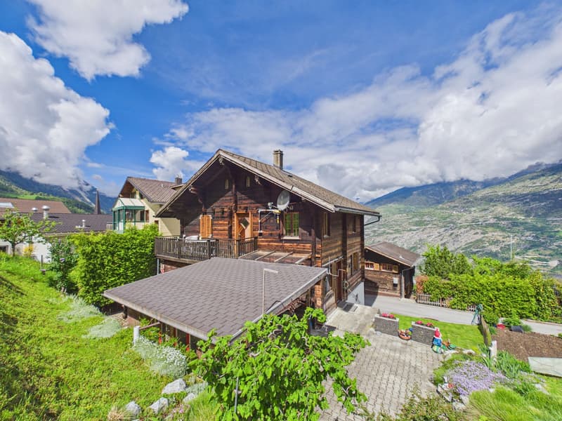 Charming Chalet with Building Land and Large Summer Loggia in Ergisch (1)