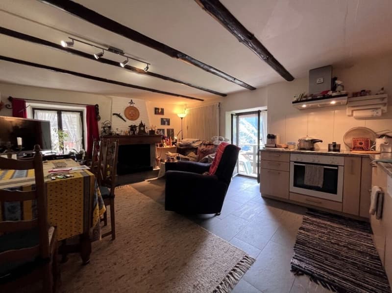 Renovierte 3 ½ Zimmer Wohnung, im historischer Kern, mit Bauland, mit Pergola (4)
