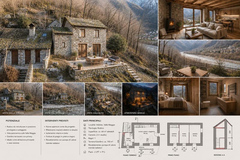 Rustic with a view over the Maggiatal – An authentic Ticino refuge with great potential (2)
