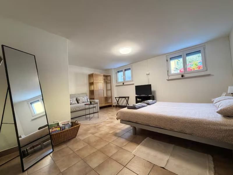 Bilocale ristrutturato con terrazza, ingresso indipendente e parcheggio incluso a Losone – disponibile per soggiorni di media durata da novembre fino a metà/fine marzo. (16)