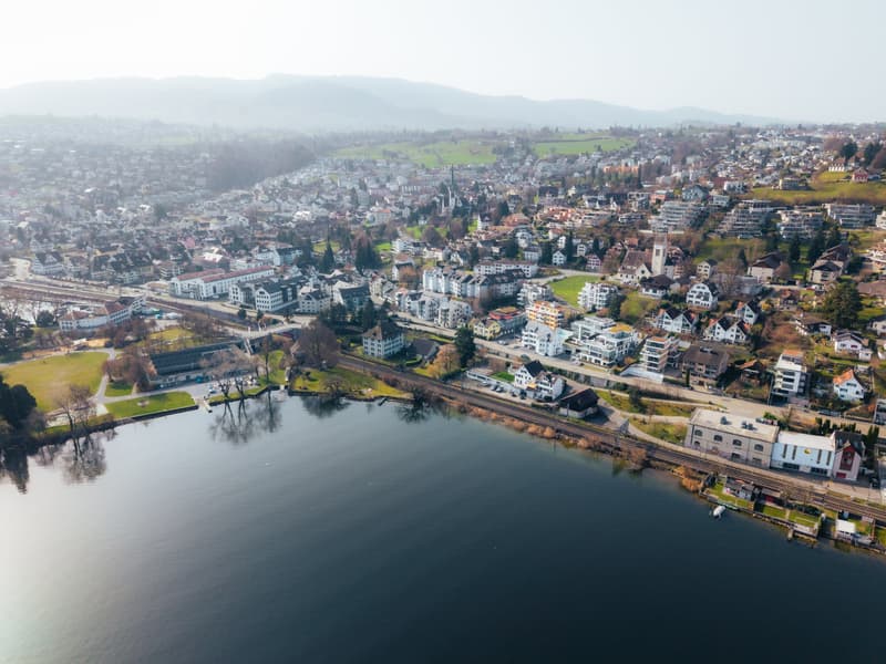 Historisches MFH mit 3 Einheiten und privatem Seepark mit EFH in Richterswil (1)