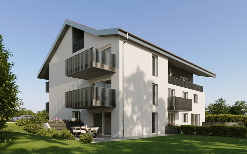 Mansarda 4,5 locali con vista sulla campagna, vicino a Romont (3)