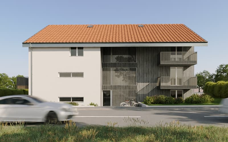 Mansarda 4,5 locali con vista sulla campagna, vicino a Romont (8)