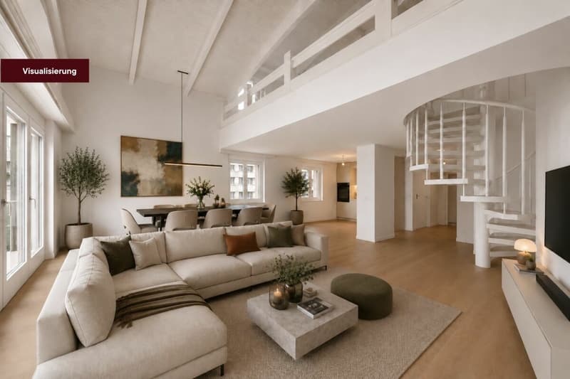 170 m² of living space with character and Valais mountain panorama (1)