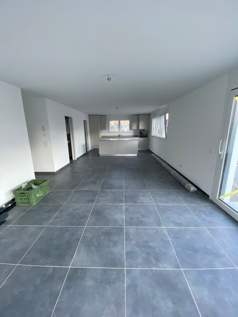 kitchen, living room