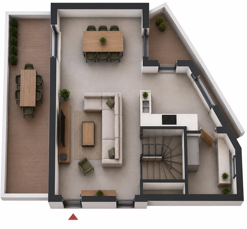 Modern semi-detached house under construction in Biasca (2)