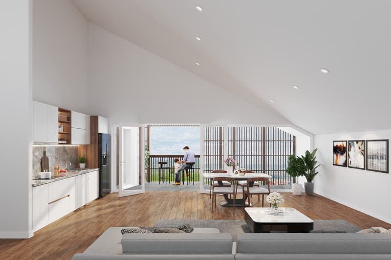 Mansarda di 4,5 locali con un'altezza del soffitto di oltre 4 m e loggia (4)