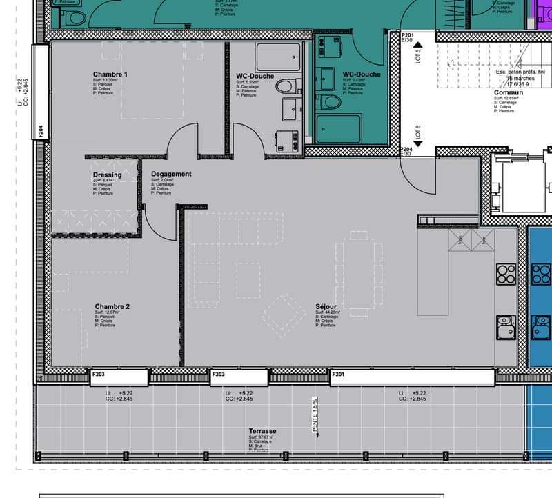 TERRACE OF 24 M2 ! 3.5 ROOMS 5 KM FROM ROMONT ! (7)