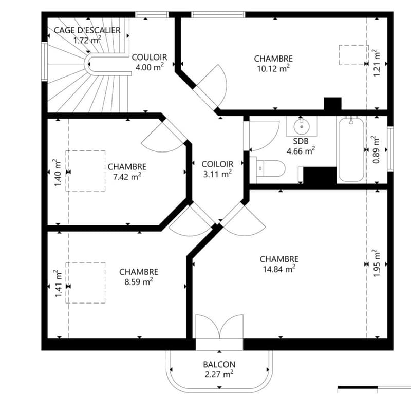 Einfamilienhaus in Chailly mit 160 m2 + einem Keller von ca. 60 m2! (8)
