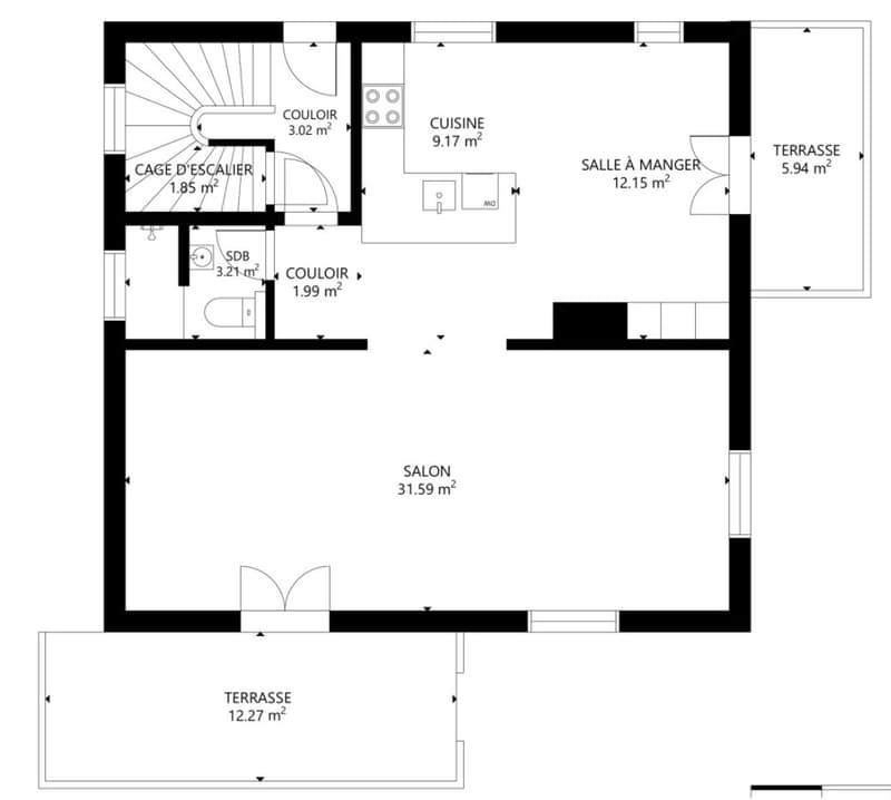 Einfamilienhaus in Chailly mit 160 m2 + einem Keller von ca. 60 m2! (7)