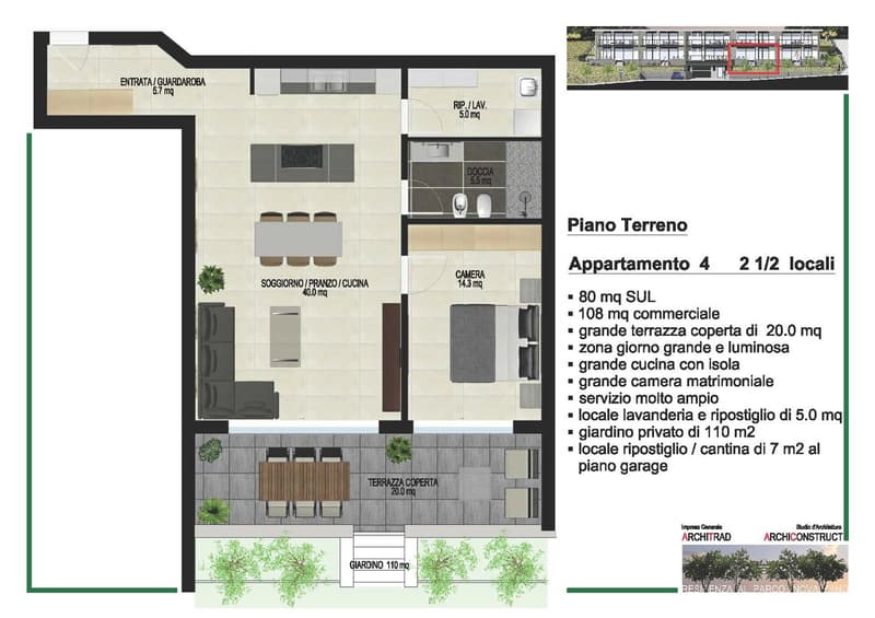 Entrance, wardrobe, dining/dining/kitchen area, camera, living room, master bedroom, terrace, garage