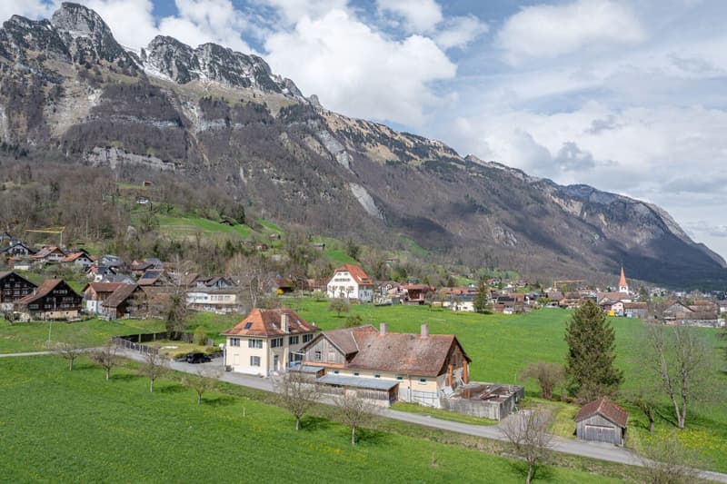 Residential and commercial building with outbuildings (2)