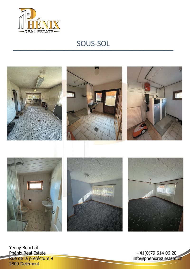 Empty room with tiled floor, white walls, and windows with white curtains.