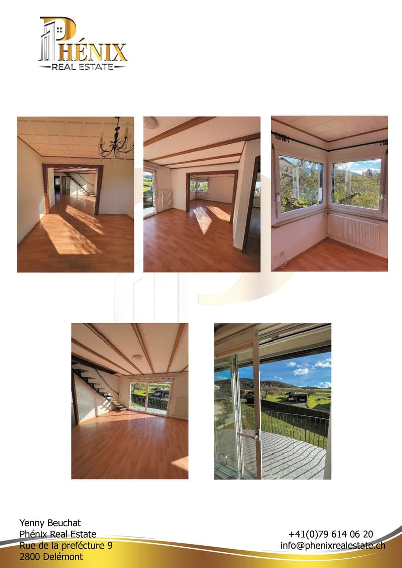 large windows, balcony, wooden floor, sliding glass door, view of the outside