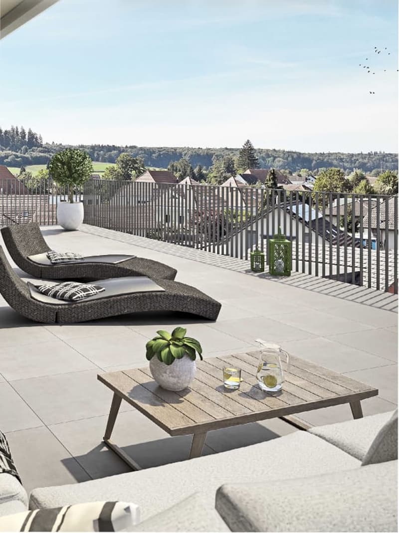 3.5-room attic apartment with 75 m² terrace in Biberist for sale (2)