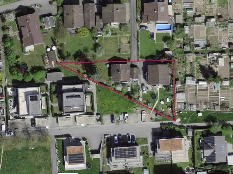 Bauland 1'148 m², voll erschlossen, zentrale Lage in Flamatt (1)