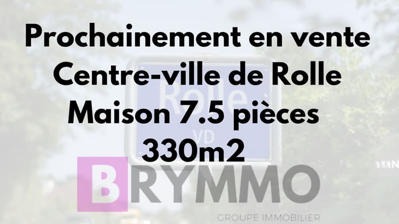 Außergewöhnlich und vertraulich: "Off Market"-Eigentum mit 7,5 Zimmern im Stadtzentrum von Rolle (1)