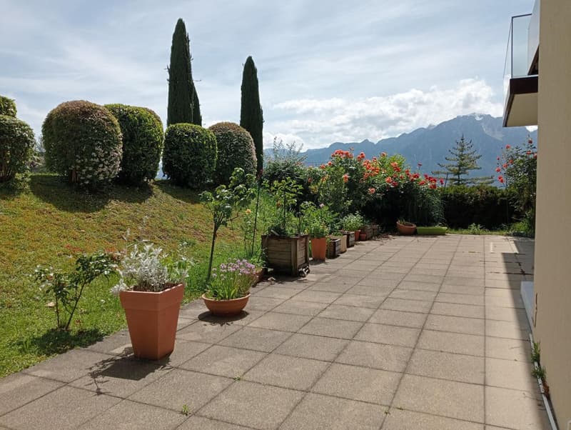 Appartamento al piano terra con vasta terrazza panoramica a Montreux (4)
