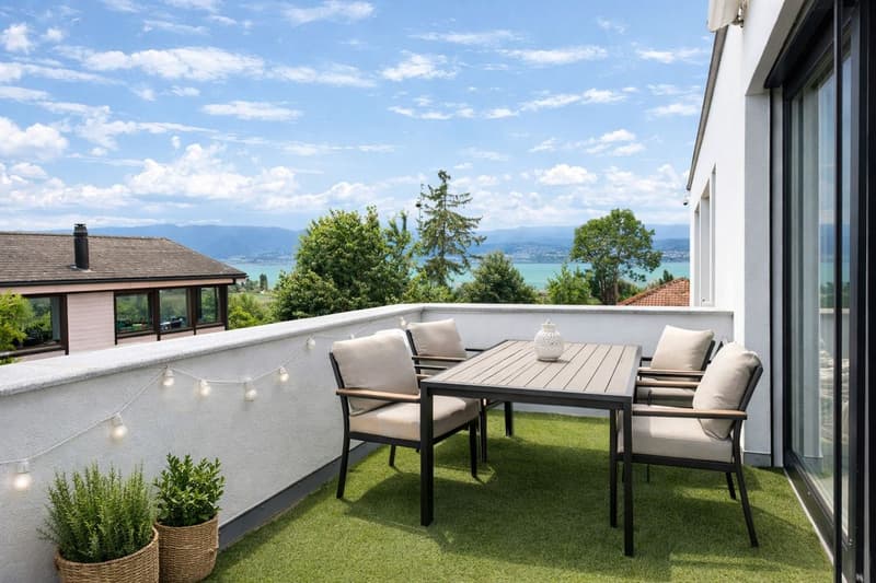 Villa contemporanea con piscina e vista lago (5)