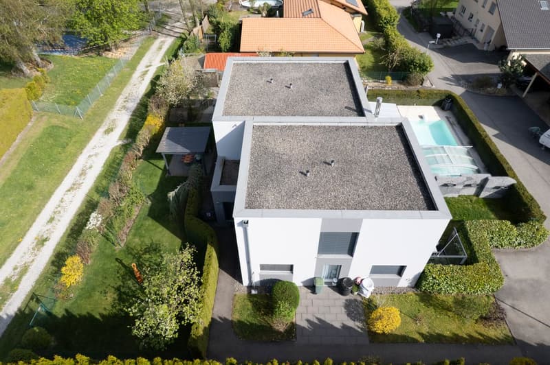 Semi-detached villa with pool in Romont (2)